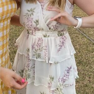 Francesca's Collections White Floral Mini Dress